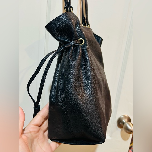 COACH Andy Tote Horse & Carriage Black Leather Luxury Designer Premium Classic - Picture 4 of 14